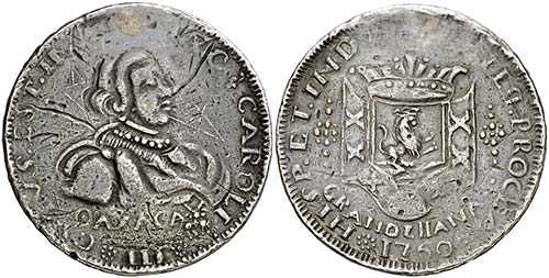 1760. Carlos III. Oaxaca. Medalla ... 