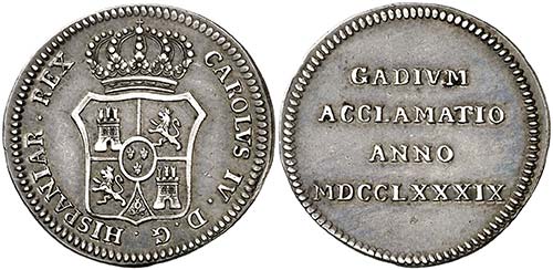 1789. Carlos IV. Cádiz. Medalla ... 