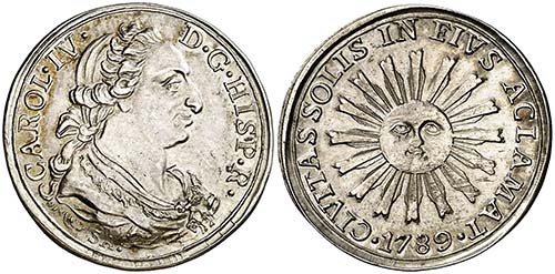 1789. Carlos IV. Écija. Medalla ... 