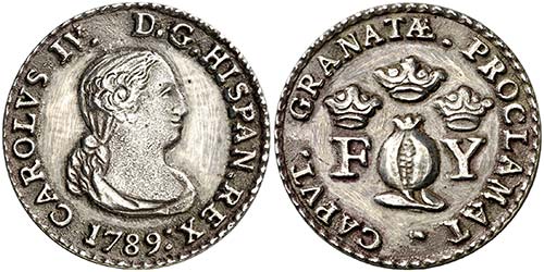 1789. Carlos IV. Granada. Medalla ... 