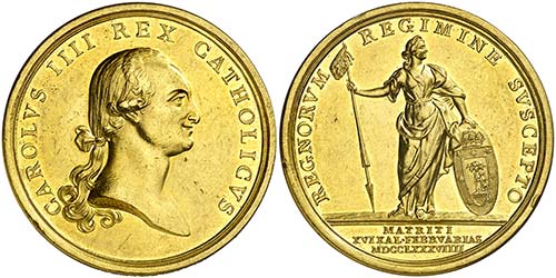 1789. Carlos IV. Madrid. Medalla ... 