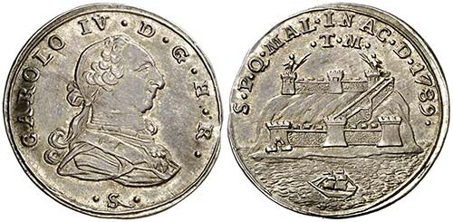 1789. Carlos IV. Málaga. Medalla ... 