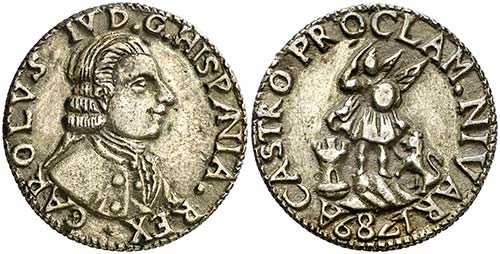1789. Carlos IV. Tenerife. Medalla ... 