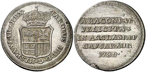 1789. Carlos IV. Zaragoza. Medalla ... 