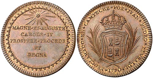 1790. Carlos IV. Campeche. Medalla ... 