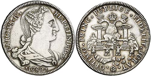1789. Carlos IV. La Plata. Medalla ... 