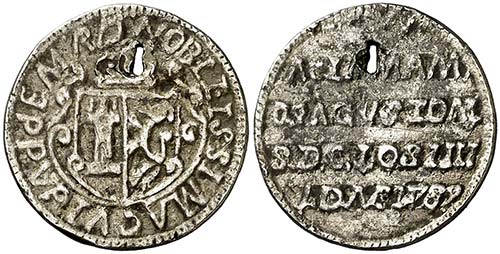 1789. Carlos IV. Mérida. Medalla ... 