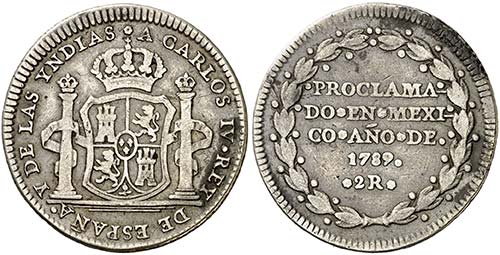 1789. Carlos IV. México. 2 ... 