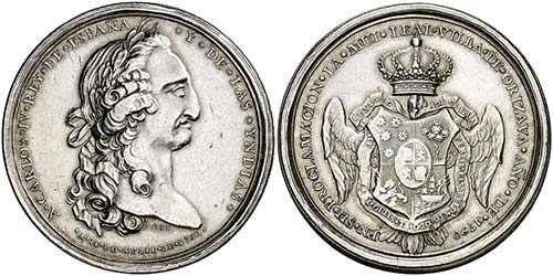 1790. Carlos IV. Orizaba. Medalla ... 