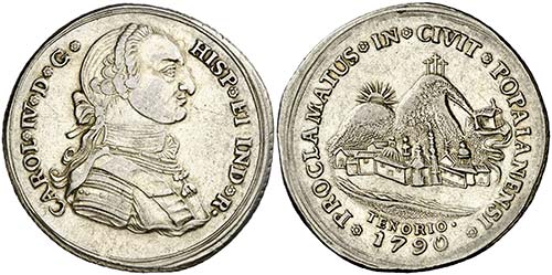 1790. Carlos IV. Popayán. Medalla ... 
