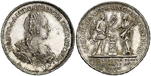 1770. Austria. José II. Boda de ... 