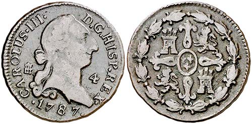 1787. Carlos III. Segovia. 4 ... 