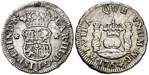 1764. Carlos III. Lima. JM. 1/2 ... 