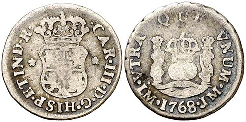1768. Carlos III. Lima. JM. 1/2 ... 