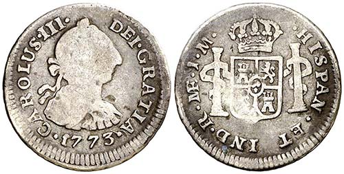 1773. Carlos III. Lima. JM. 1/2 ... 