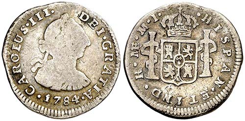 1784. Carlos III. Lima. MI. 1/2 ... 