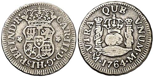 1764. Carlos III. México. M. 1/2 ... 