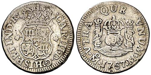 1767. Carlos III. México. M. 1/2 ... 