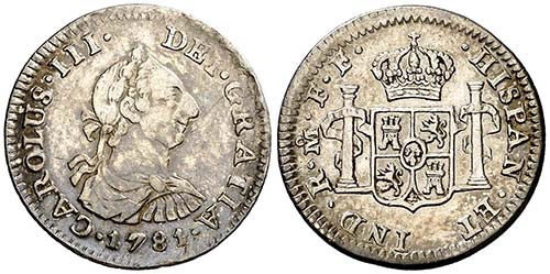 1781. Carlos III. México. FF. 1/2 ... 