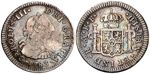 1783. Carlos III. México. FF. 1/2 ... 