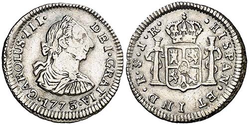 1773. Carlos III. Potosí. JR. 1/2 ... 
