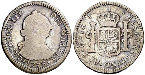 1773. Carlos III. Guatemala. P. 1 ... 
