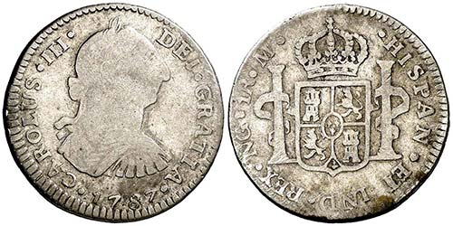 1787. Carlos III. Guatemala. M. 1 ... 