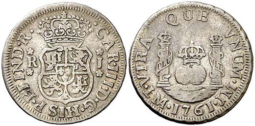 1761. Carlos III. Lima. JM. 1 ... 