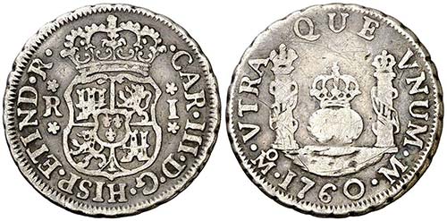 1760. Carlos III. México. M. 1 ... 