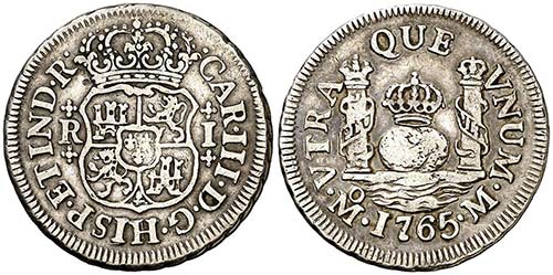 1765. Carlos III. México. M. 1 ... 