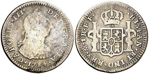 1784. Carlos III. México. FF. 1 ... 