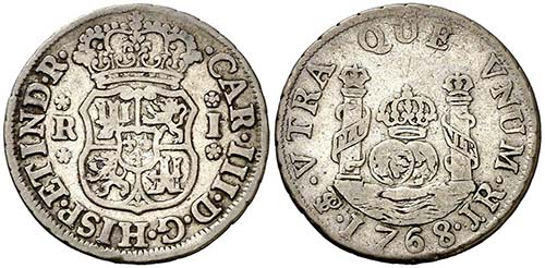 1768. Carlos III. Potosí. JR. 1 ... 