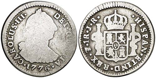 1776. Carlos III. Potosí. JR. 1 ... 