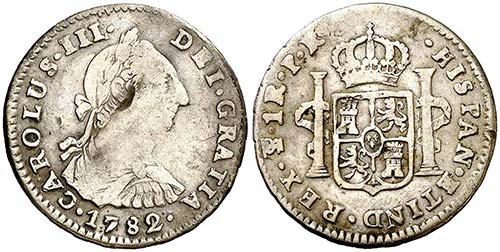 1782/1. Carlos III. Potosí. PR. 1 ... 