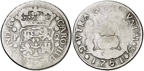 1761. Carlos III. Guatemala. P. 2 ... 