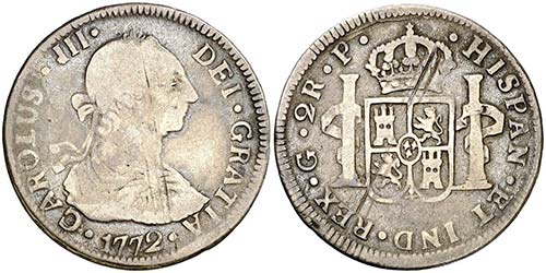 1772. Carlos III. Guatemala. P. 2 ... 