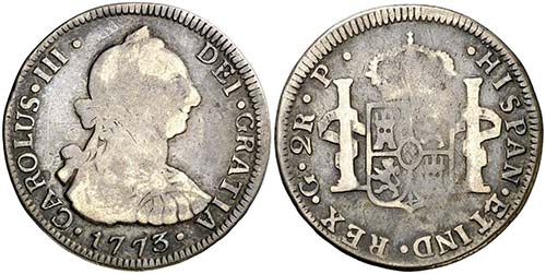 1773. Carlos III. Guatemala. P. 2 ... 