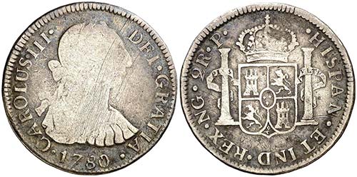 1780. Carlos III. Guatemala. P. 2 ... 