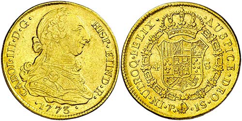 1773. Carlos III. Popayán. JS. 4 ... 