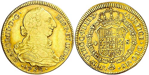 1783. Carlos III. Popayán. SF. 4 ... 