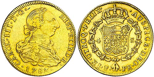 1783/2. Carlos III. Potosí. PR. 4 ... 
