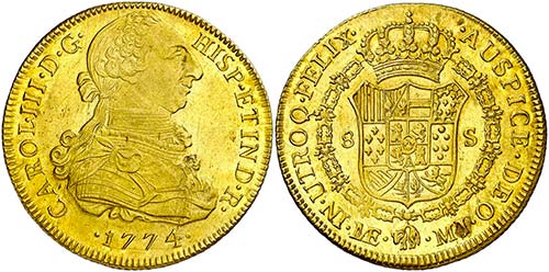 1774. Carlos III. Lima. MJ. 8 ... 