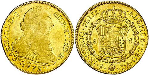 1772. Carlos III. Santiago. DA. 8 ... 