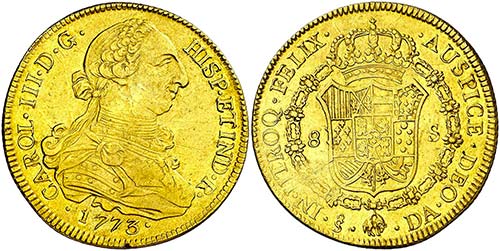 1773. Carlos III. Santiago. DA. 8 ... 