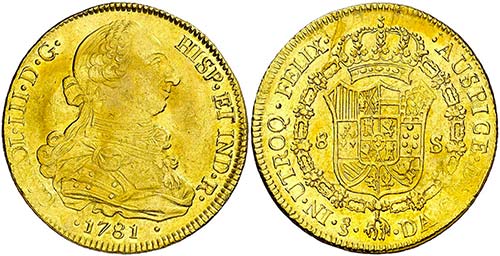 1781. Carlos III. Santiago. DA. 8 ... 