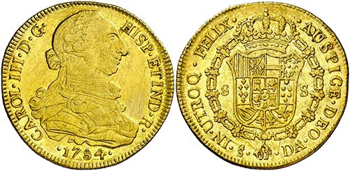 1784. Carlos III. Santiago. DA. 8 ... 