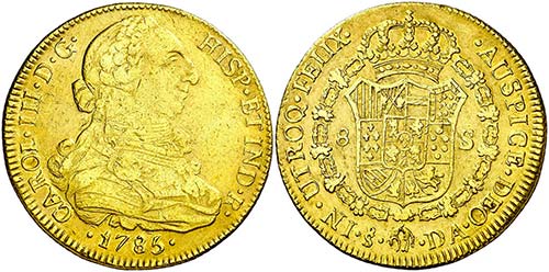 1785. Carlos III. Santiago. DA. 8 ... 