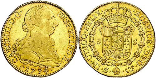 1774. Carlos III. Sevilla. CF. 8 ... 