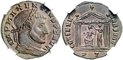 (308-310 d.C.). Majencio. Ticinum. ... 