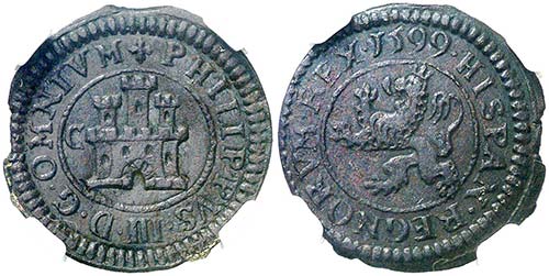 1599. Felipe III. Segovia. C. 2 ... 